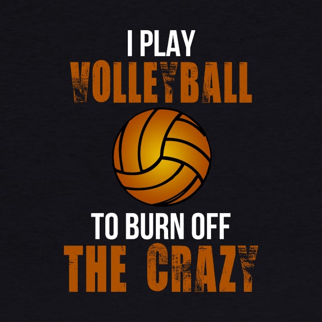 I Play Volleyball To Burn Off The Crazy by schaefersialice